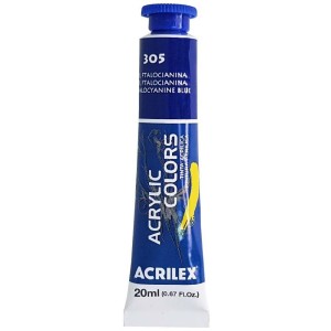 TINTA ACRYLIC 20ML 305/AZUL ACRILEX - UN